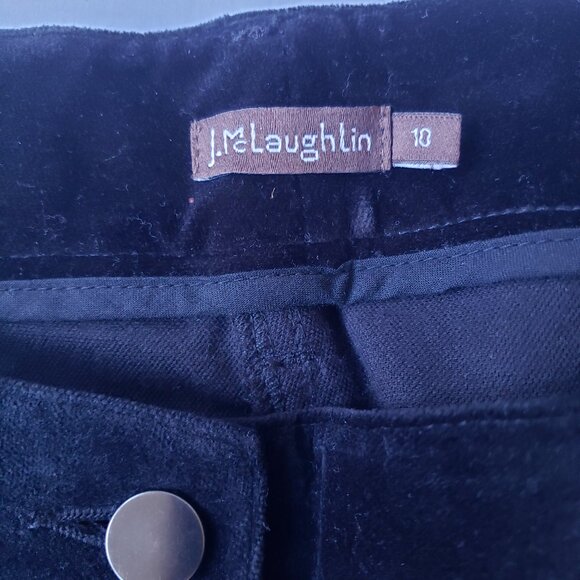 J.McLaughlin Velvet Leighton Embroidered Gold Christmas Tree Black Pants - Picture 4 of 12